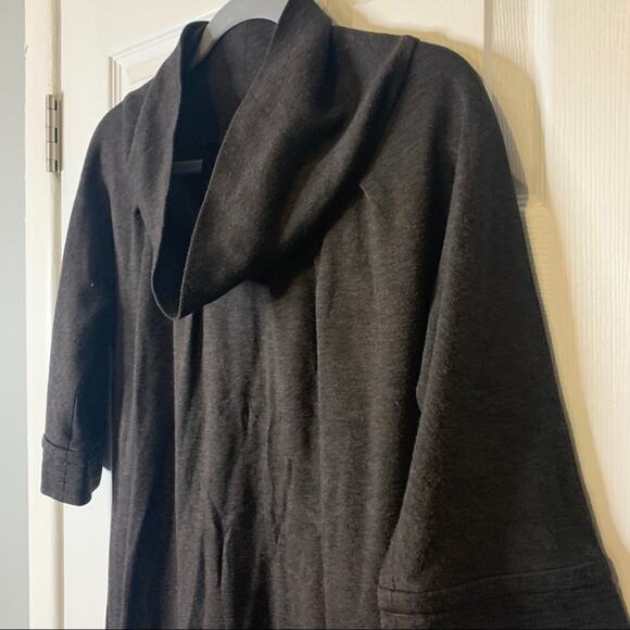 Yigal Azrouel Gray Wool Blend Cowl Neck Dress 2 - Picture 3 of 13